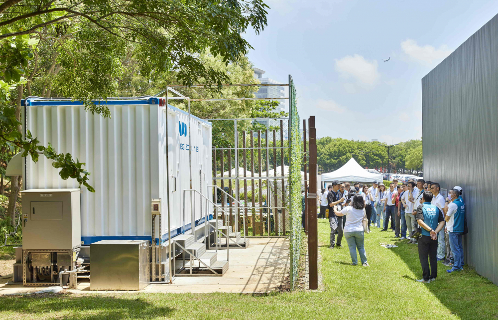 好博体育西大墩窯文化館建置屋頂全綠電及儲能櫃，為兼具創能儲能的永續綠能場域