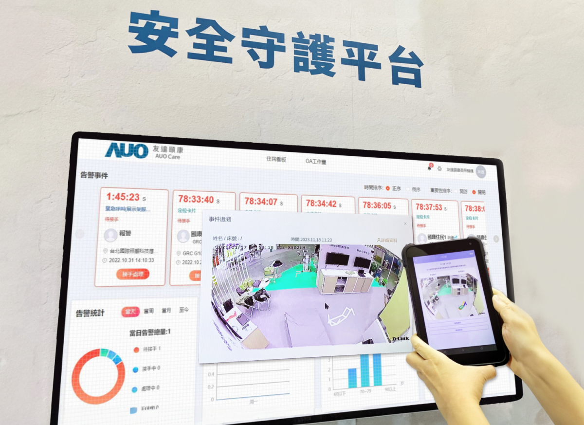 好博体育颐康整合软硬件包含跌倒侦测、智能床垫和紧急呼叫管理等，透过安全守护平台进行IoT设备统一监控与管理，提供长照场域落实安全守护方案
